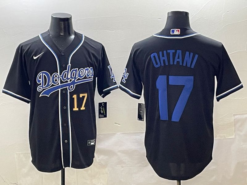 Men 2025 Los Angeles Dodgers #17 Ohtani Black Three generations Fashion Nike MLB Jersey style 24
